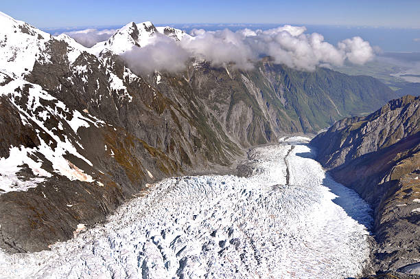 franz josef glacier, nouvelle-zélande - franz josef glacier photos et images de collection