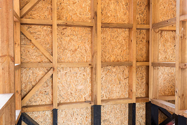 istock Wooden frame of a new house under construction 499129418