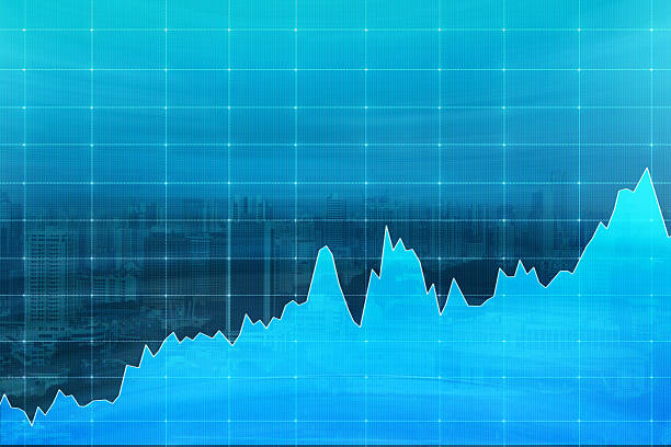 istock blue graph demonstrating growth, fluctuations, concept of analys 499129800