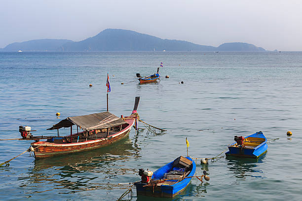 Beach on the island in Thailand viewpoint stock photo