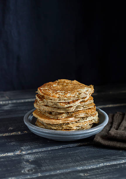 istock Healthy breakfast or snack - whole grain pancake 499130770