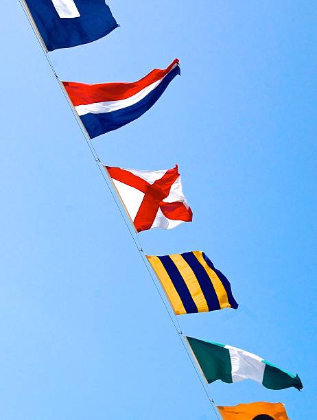 istock The row of nautical flags closeup 499132520