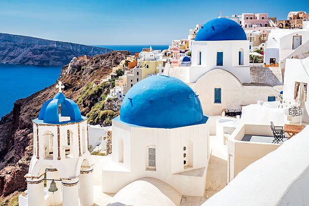 istock Blue domes of Santorini 499134088