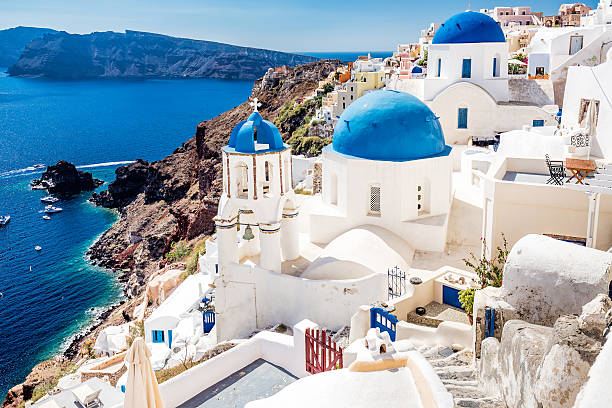 istock Traditional blue-white houses 499144434