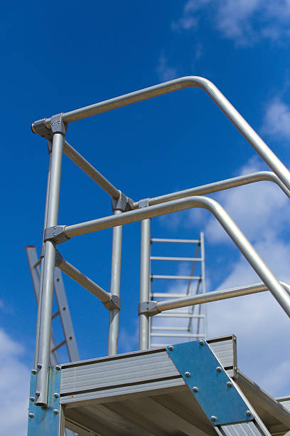 istock aluminum step-ladder against the sky 499147156