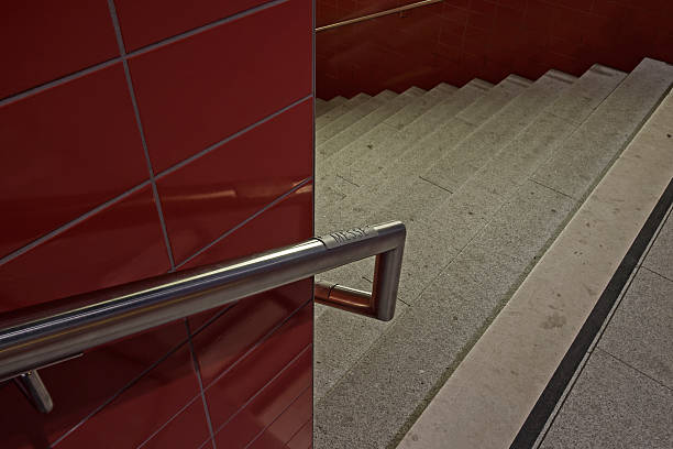 istock Handrail with location engraving, Handlauf mit Blindenschrift 499147652