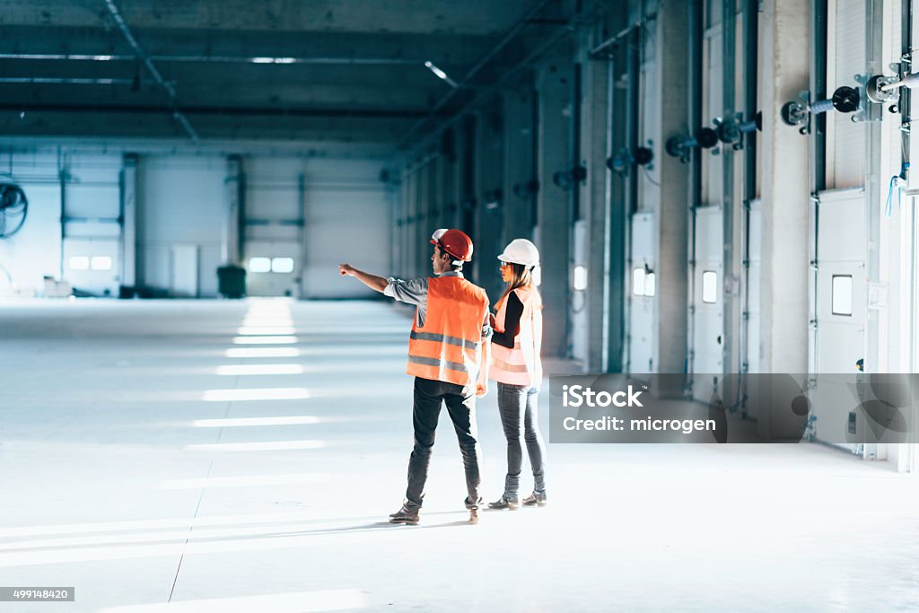 Facility management Facility management people at work Construction Industry Stock Photo