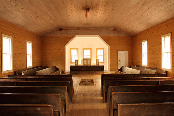 kirche innen - great smoky mountains great smoky mountains national park mountain smoke stock-fotos und bilder