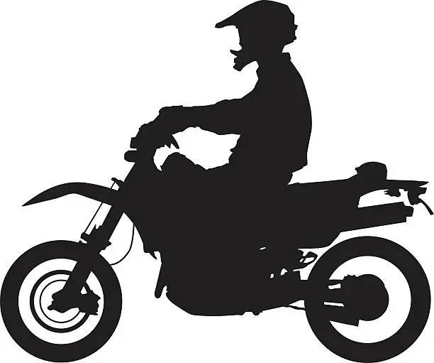 Vector illustration of ManOnMotorcycle