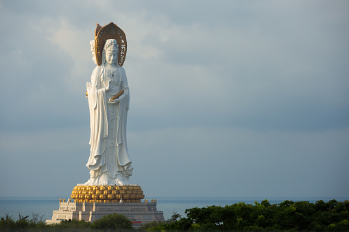 largest Guan Yin white marble statue in Hainan, China
