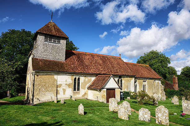 Church of St. Andrew in Mottisfont, England Church of St. Andrew in Mottisfont, Hampshire, England. Twelfth Century medieval building. mottisfont stock pictures, royalty-free photos & images