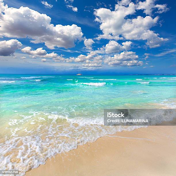 Majorca Es Trenc Ses Arenes Beach In Balearic Stock Photo - Download Image Now - Majorca, 2015, Balearic Islands