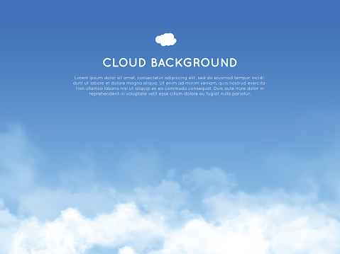 Cloud realistic background for web and mobile devices