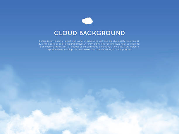 Cloud realistic background Cloud realistic background for web and mobile devices blue clipart stock illustrations