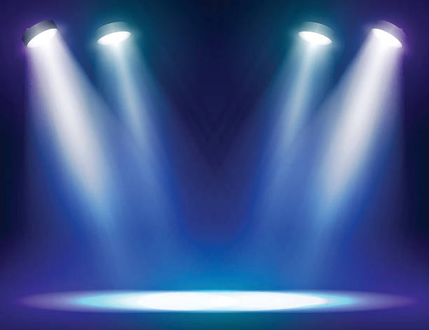 Stage lights background Stage lights background for web and mobile devices clubs playing card illustrations stock illustrations