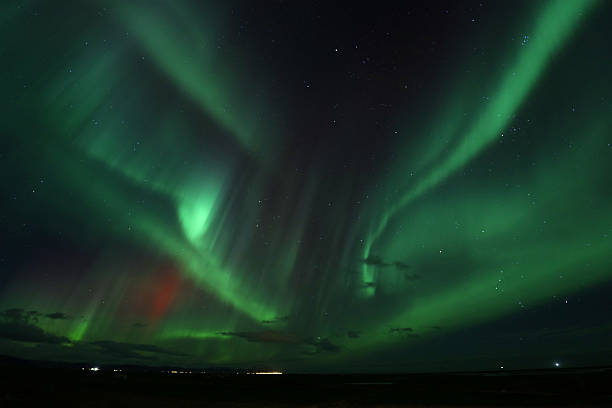 istock Colorful Aurora Borealis Display in Iceland 499156868