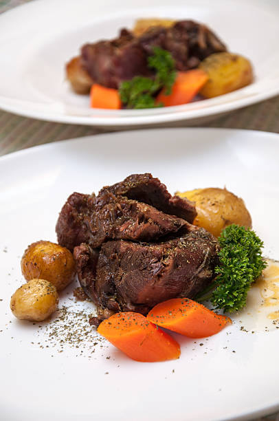 istock Stewed veal meat with potatoes 499157134