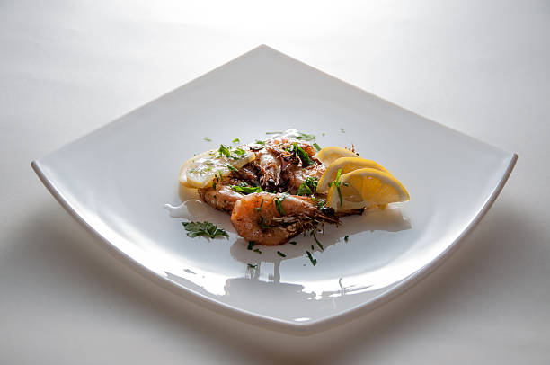istock Grilled shrimps on plate 499158442