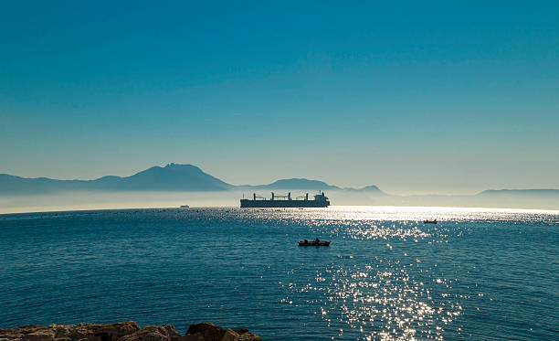 istock Foggy morning over Mediterranean Sea at Naples 499158584