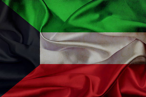 istock Kuwait grunge waving flag 499169093