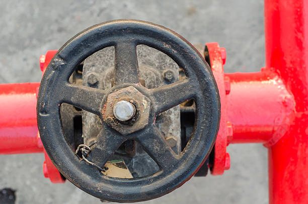 istock Fire pipeline,installati on of fire safety. 499169245