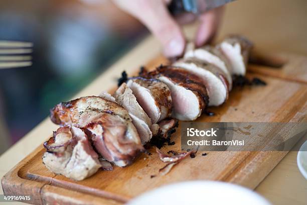 Grilled Pork Tenderloin Stock Photo - Download Image Now - Close-up, Cooked, Cutting