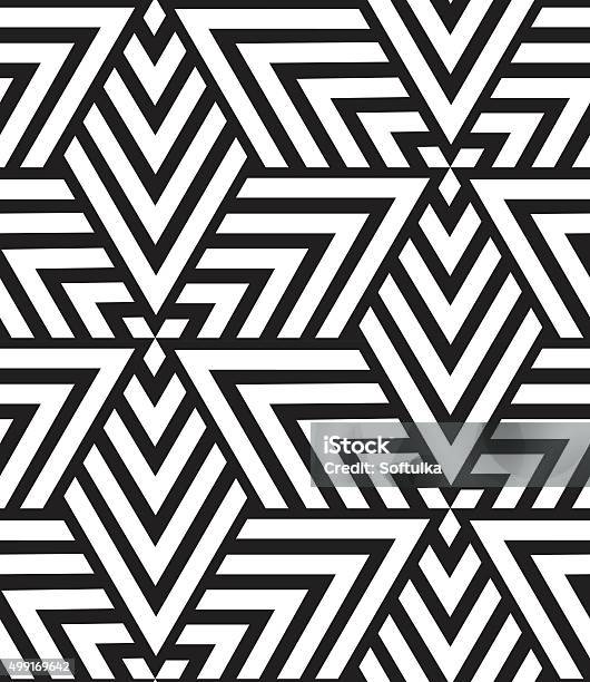 Vector Geometric Seamless Pattern Modern Triangle Texture Repe Stock Illustration - Download Image Now