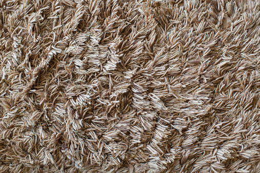 Detail of a fluffy carpet.