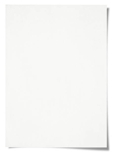 blank paper isolated on white - чистый лист стоковые фото и изображения