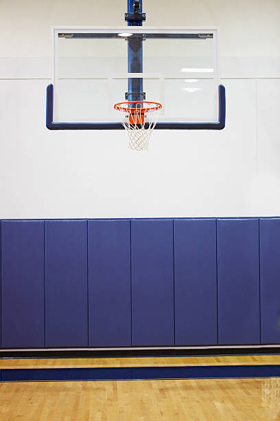 istock Empty Basketball Court In Gymnasium 499170939