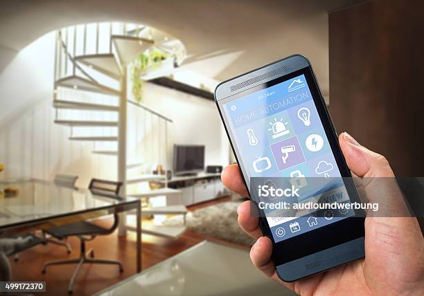 Smart Home Device Home Control Stock Photo - Download Image Now - Home Automation, Air Duct, Intelligence