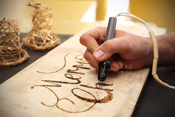 Subtitle burning wood. decorations for Christmas