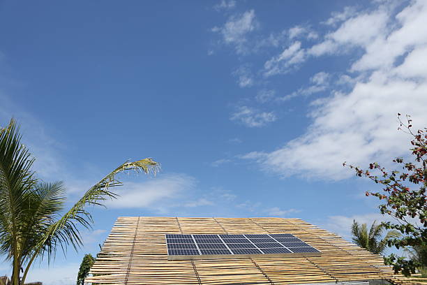 pannello solare - fuel cell solar panel solar power station control panel foto e immagini stock