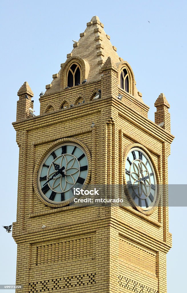 Erbil Clock Tower, Kurdistan, Iraq Erbil / Hewler / Arbil / Irbil, Kurdistan, Iraq: Erbil Clock Tower, brickwork replica of London's Big Ben - Shar Park, Erbil's central square at the base of the Citadel - photo by M.Torres City Stock Photo