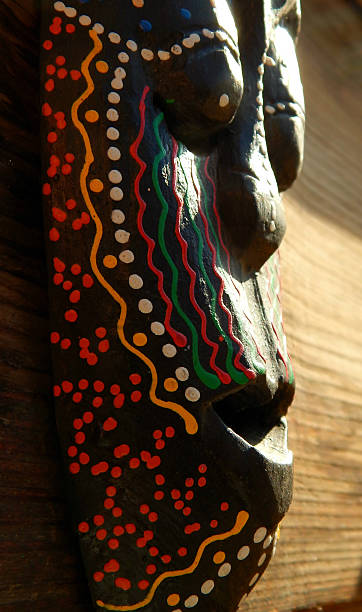 istock African mask on wood background 499173503