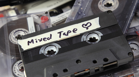 An old mixed tape found amongst a pile of audio cassettes.