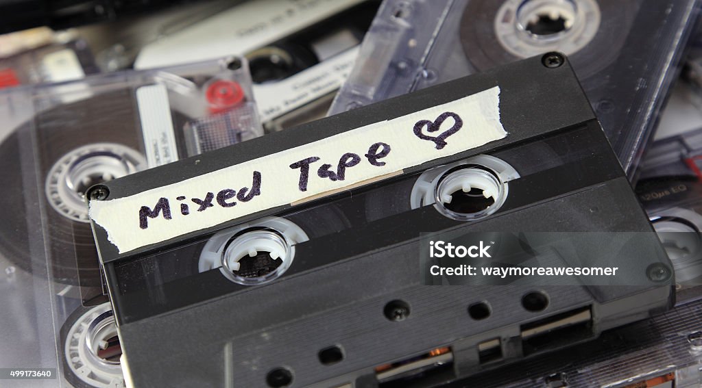 Mixed Tape An old mixed tape found amongst a pile of audio cassettes. Mixtape Stock Photo