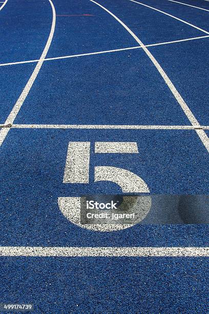 Running Track Stock Photo - Download Image Now - Blue, Competition, Night
