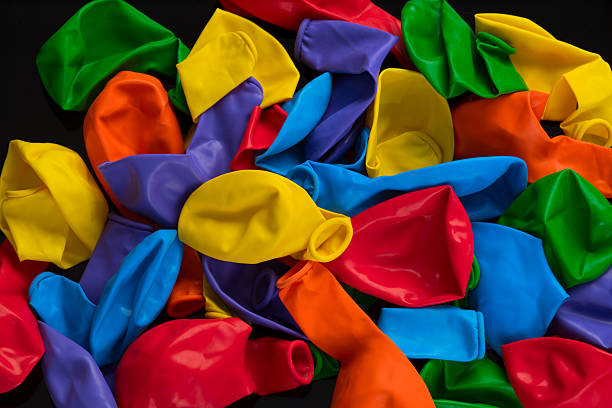 istock Balloons rainbow colors on a black background 499176237