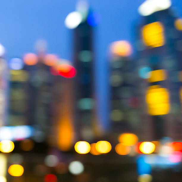 Blurred urban architecture. Shanghai stock photo