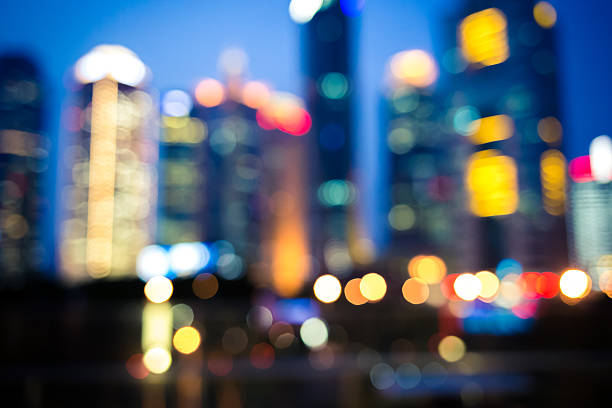 Blurred urban architecture. Shanghai stock photo
