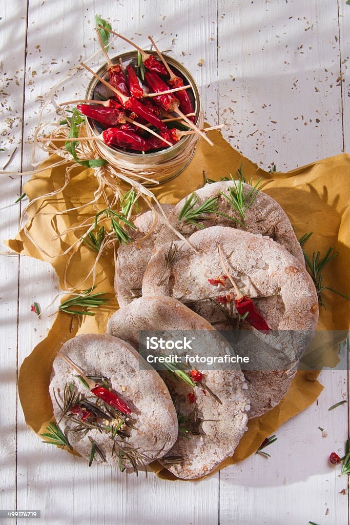 Focaccia wholemeal Mehl - Lizenzfrei Abnehmen Stock-Foto