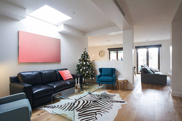 Open plan casual living room in contemporary home