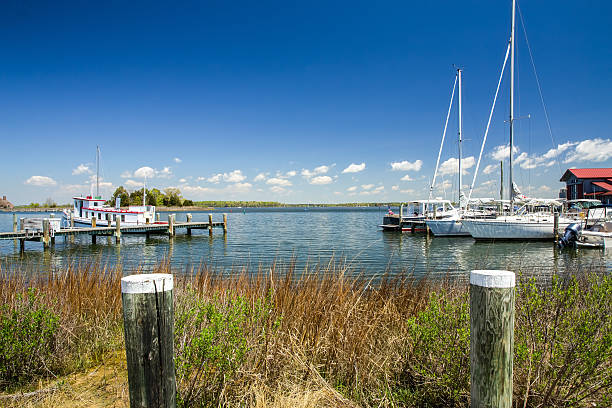 St. Michael's Harbor in Maryland stock photo