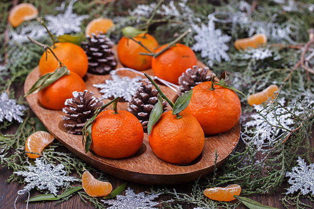istock Mandarins as a gift.A traditional Christmas decoration 499180246