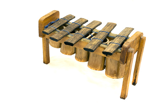 A small percussion instrument called marimba