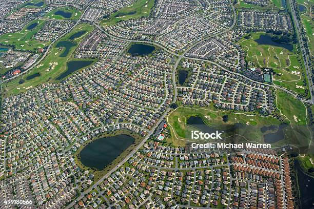 Housing Development Aerial Stock Photo - Download Image Now - Urban Sprawl, Florida - US State, The Villages - Florida