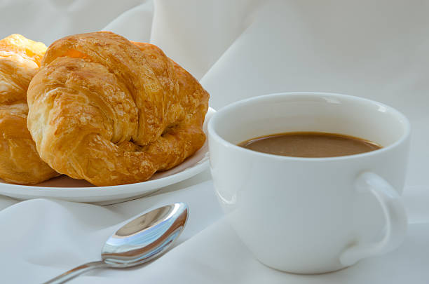 istock Croissant and Hot Coffee for Breakfast. 499184494