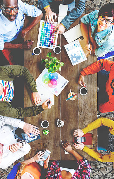 istock Group of Diverse Designers Having a Meeting Concept 499185284