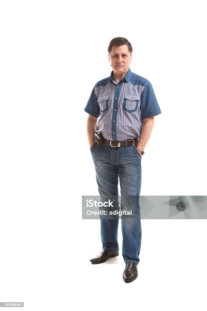 Homem em jeans e Camiseta - Royalty-free 50-54 anos Foto de stock